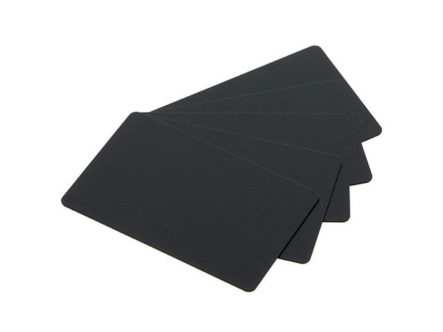 C8001 - PVC-U Matt Black Cards. ISEGA Food Standard Compliant. Ideal For Price Tags (Box of 500)