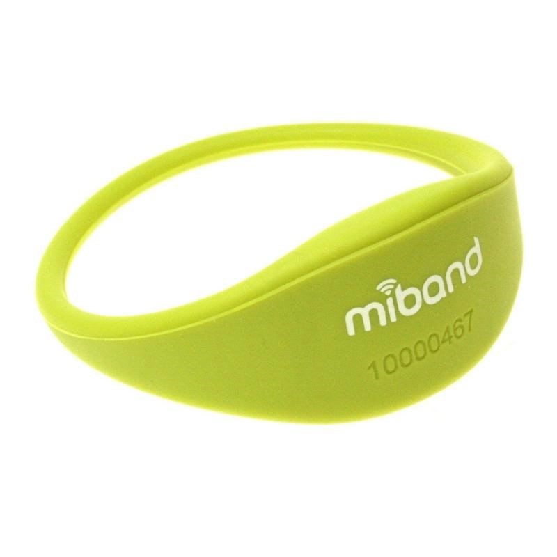 Pack 10 Light Green 1kB Miband, 61mm, Child Size - WB-P-MBLGS