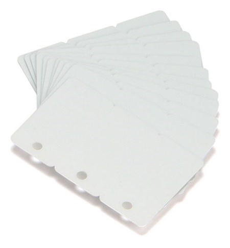 104523-020 - Premier (PVC) Blank White Cards (Breakaway Key Tags)