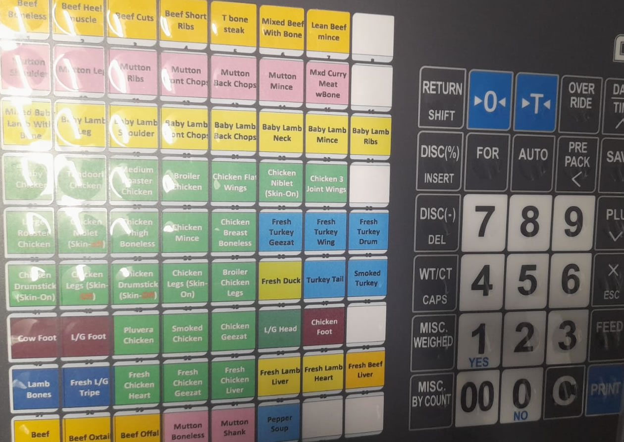The Label Keysheet, supplied as an Excel document, can be edited and colour-coded with your products
