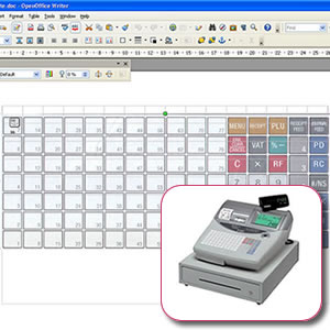 Casio TE-2400 Keyboard Template