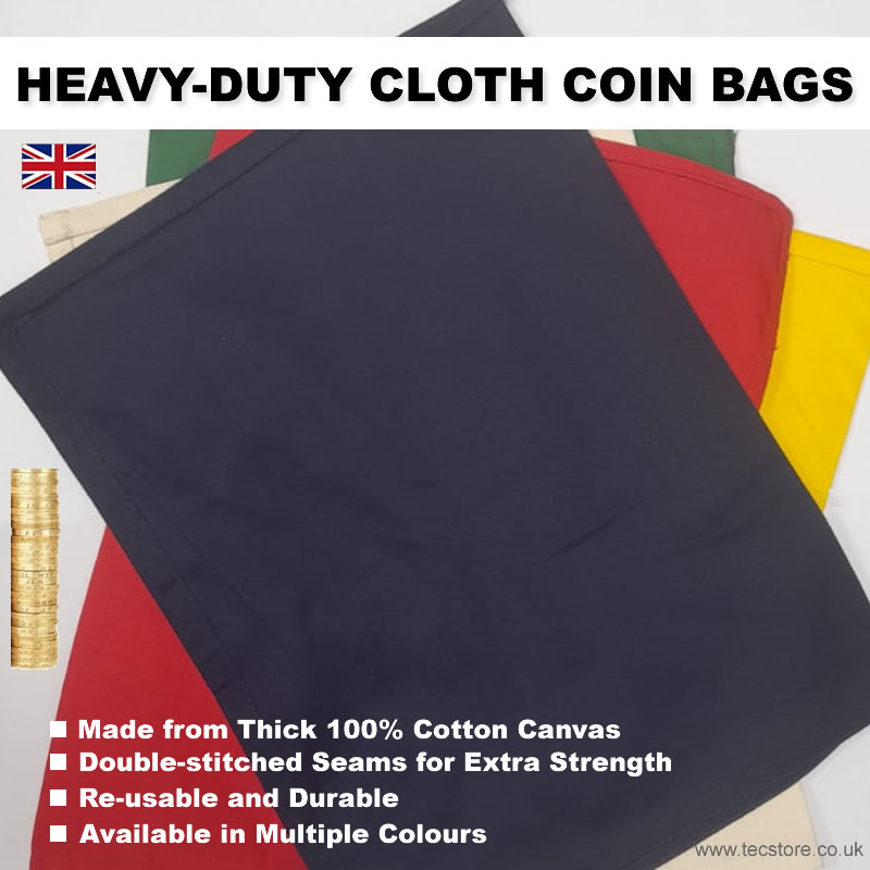 Heavy Duty Cloth Coin Bags (Pack)