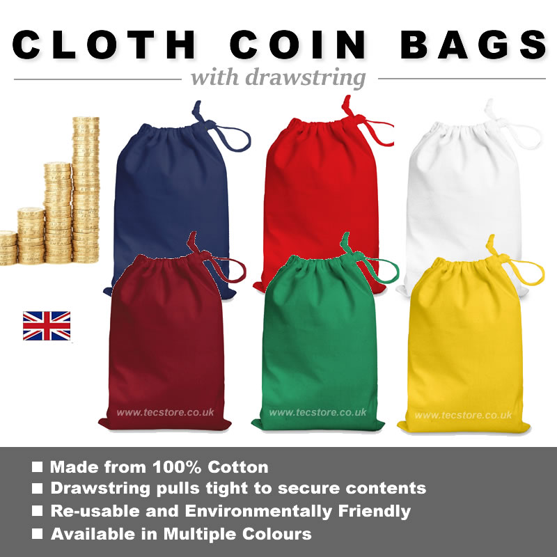 Cloth Coin Bags with Drawstring (Pack)