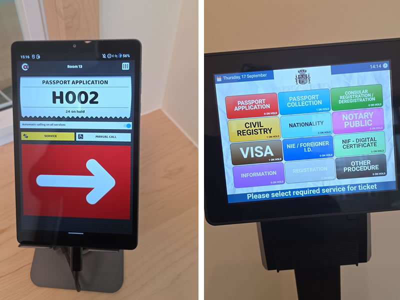 QMS ticket system for embassy and consulate