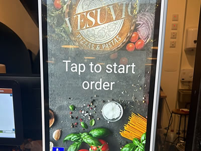 SAM4S self-service qsr ordering kiosk