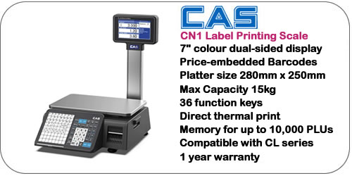 CAS PDN POS Scale with Pole Display