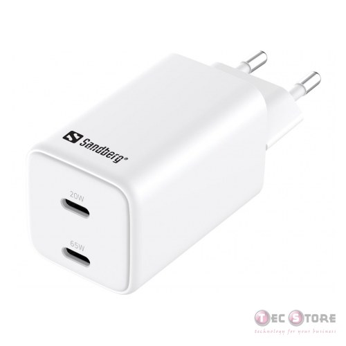 Sandberg AC Charger Dual USB-C PD65W EU