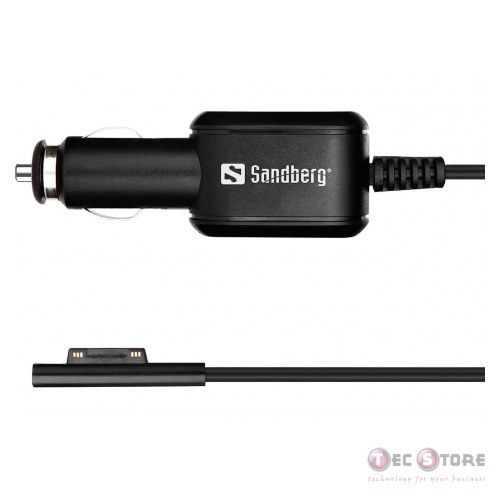 Sandberg Car Charger for Surface Car Charger Surface Pro 3-7, Auto, Cigar lighter, 12 V, 1 m, Black