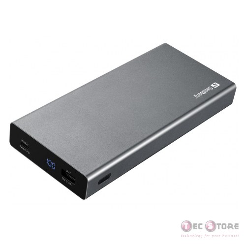 Sandberg Powerbank USB-C PD 100W 20000 Powerbank USB-C PD 100W 20000, Grey, Mobile phone/Smartphone,Notebook/Netbook,Tablet, Aluminium,
