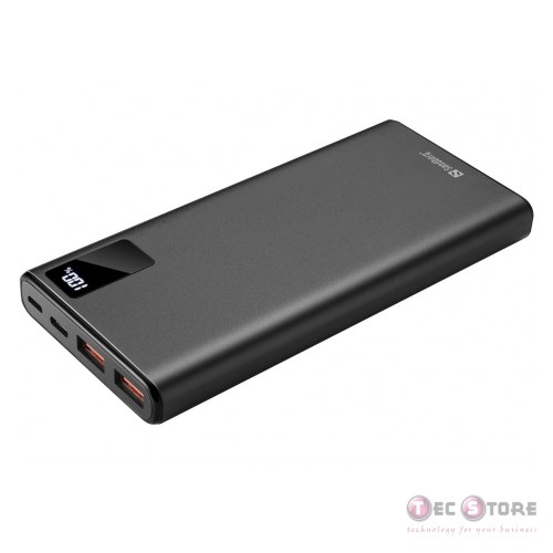 Sandberg Powerbank USB-C PD 20W 10000 Powerbank USB-C PD 20W 10000, Black, Universal, Aluminium, Rectangle, 10000 mAh, USB