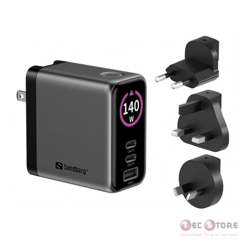Sandberg Travel Charger PD140W Display
