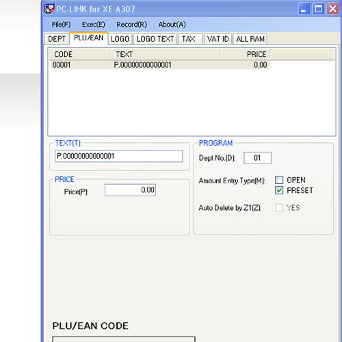 XE-A307 PC Link software