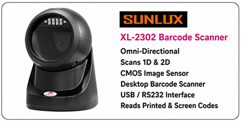 SUNLUX XL-2302 1D/2D Barcode Scanner