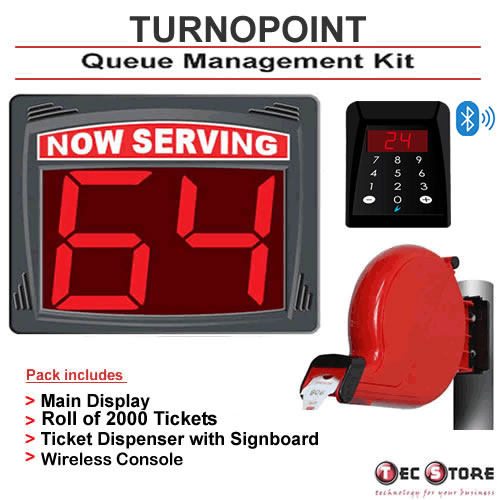 Turnopoint Queue Management System (1 Counter, Wireless)