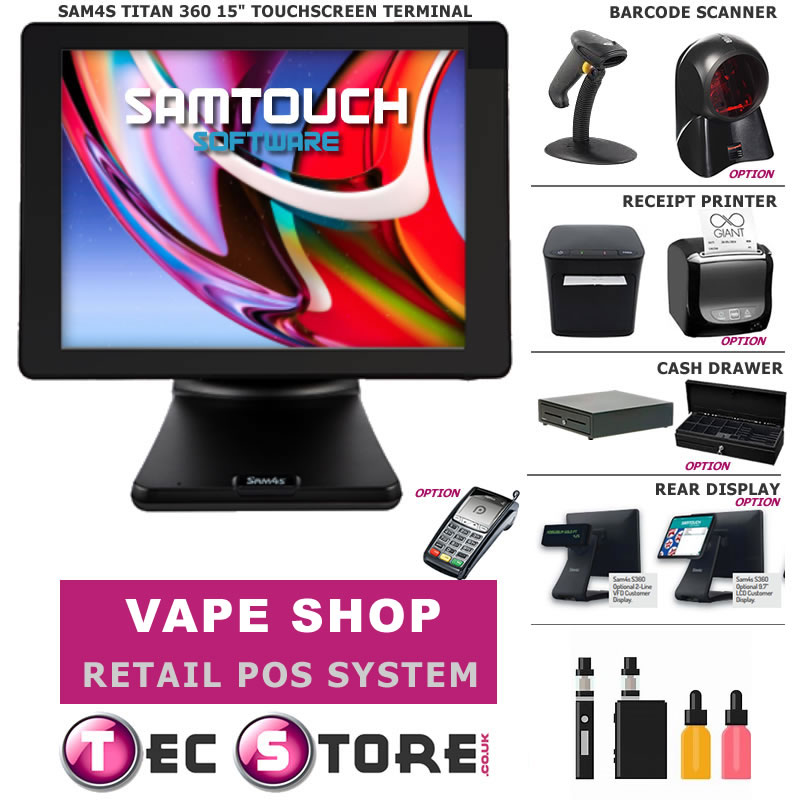 Vape Shop (E-Cigarette) Retail EPOS System